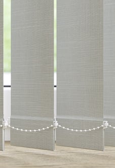 Solento (Blackout), Crisp Grey - Vertical Blind Slats